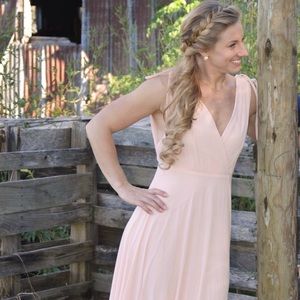 Lulu’s Blush Bridesmaid Dress